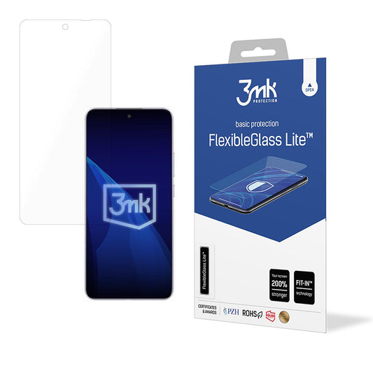 Skärmskydd 3MK FlexibleGlass Lite för Oppo A5 Pro 4G / A5 Pro, Flexibelt Glas, Fullt Lim