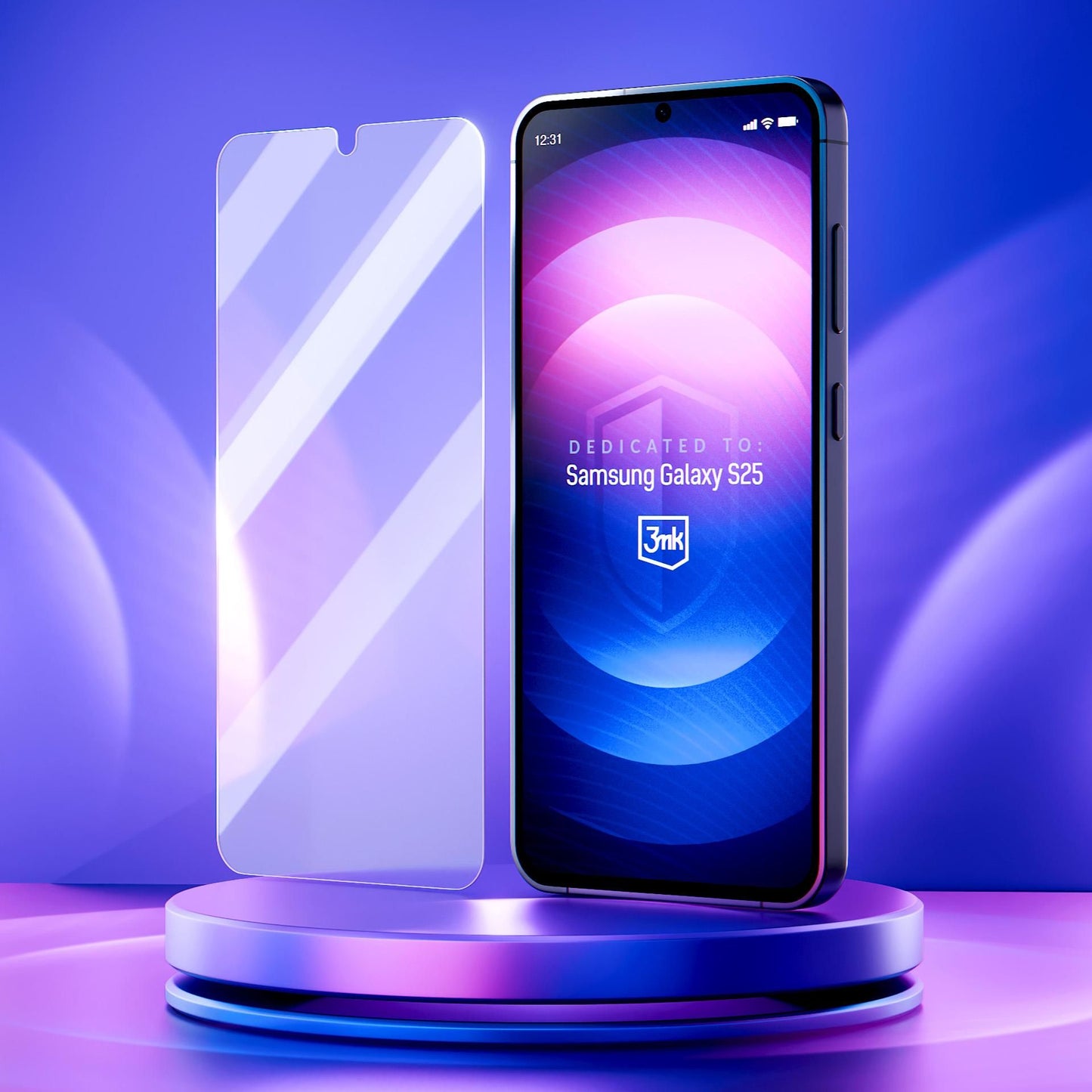 Skärmskydd 3MK FlexibleGlass Max för Samsung Galaxy A52s 5G A528 / A52 5G A526 / A52 A525, Flexibelt Glas, Fullt Lim, Svart