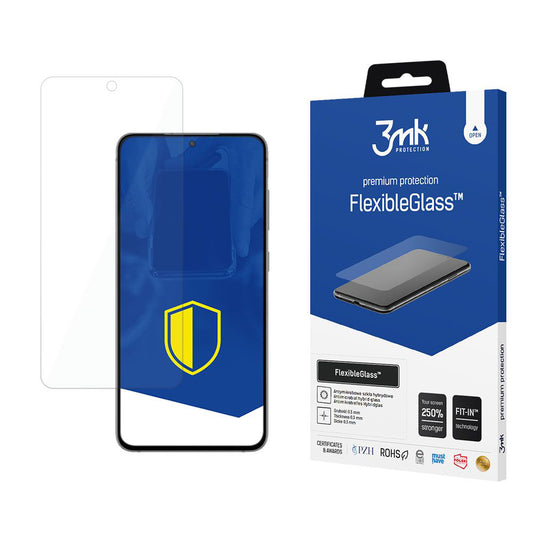 3MK FlexibleGlass skärmskydd för Samsung Galaxy S21 FE 5G G990, Flexibelt glas, Fullt lim