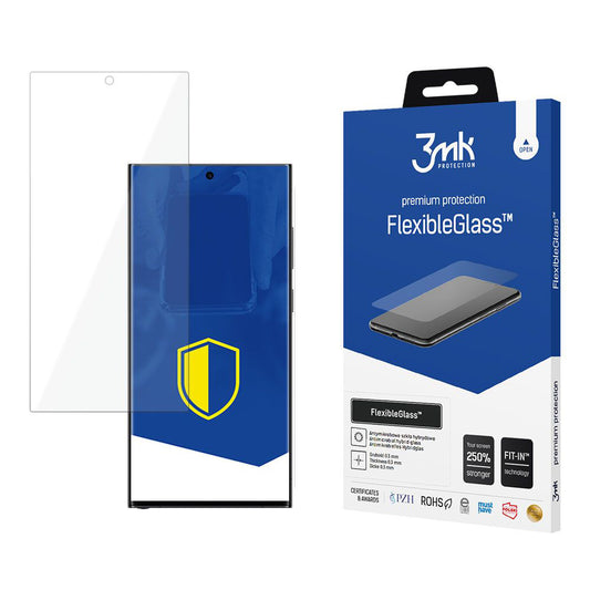 Skärmskydd 3MK FlexibleGlass för Samsung Galaxy S24 Ultra S928, Flexibelt Glas, Fullt Lim