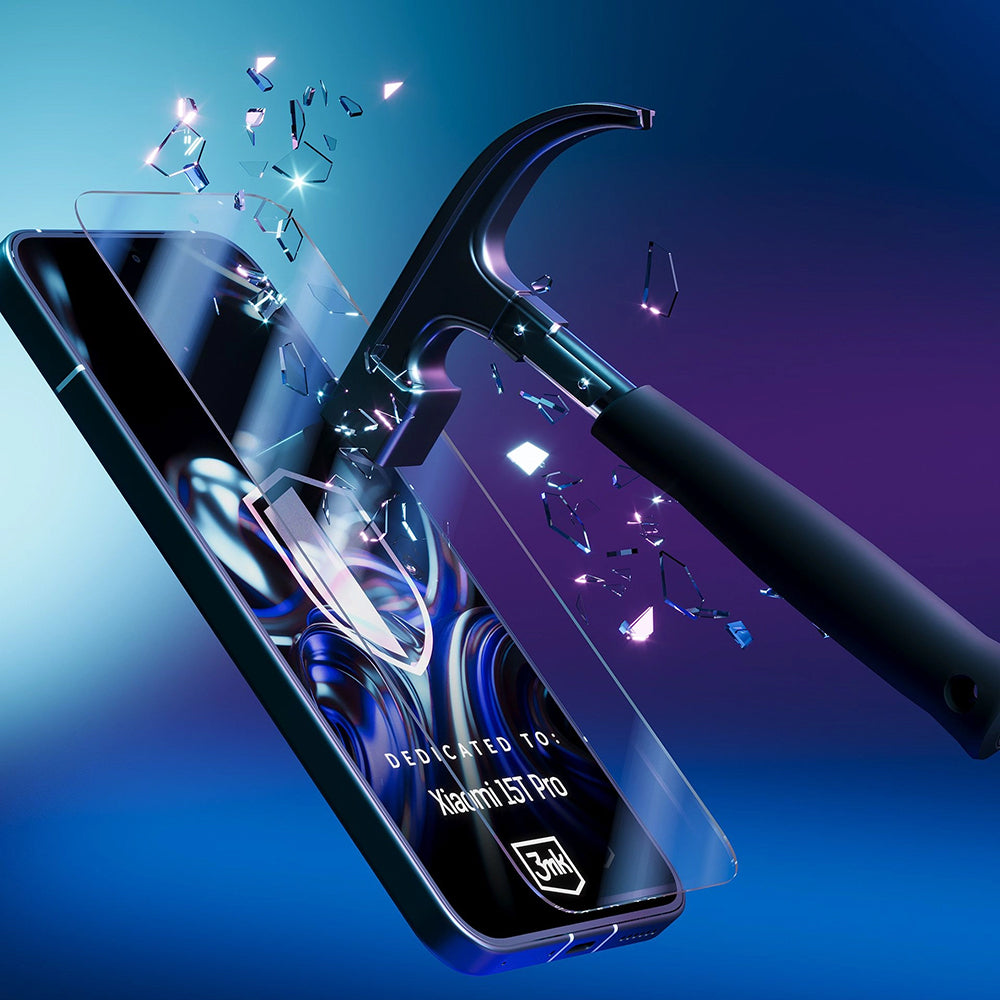 Skärmskydd 3MK FlexibleGlass för Xiaomi 15T Pro, Flexibelt Glas, Full Lim