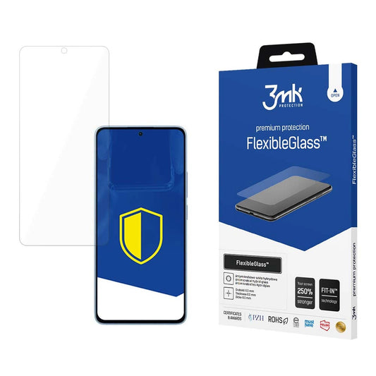 3MK FlexibleGlass skärmskydd för Xiaomi Redmi Note 13 4G, Flexibelt glas, Fullt lim