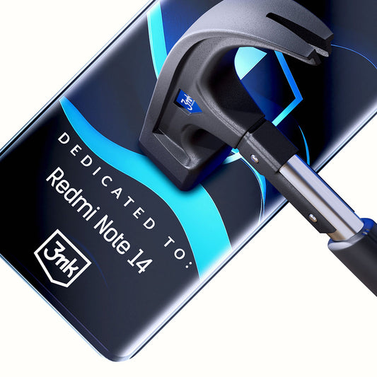 3MK FlexibleGlass skärmskydd för Xiaomi Redmi Note 14 5G, Flexibelt glas, Fullt lim