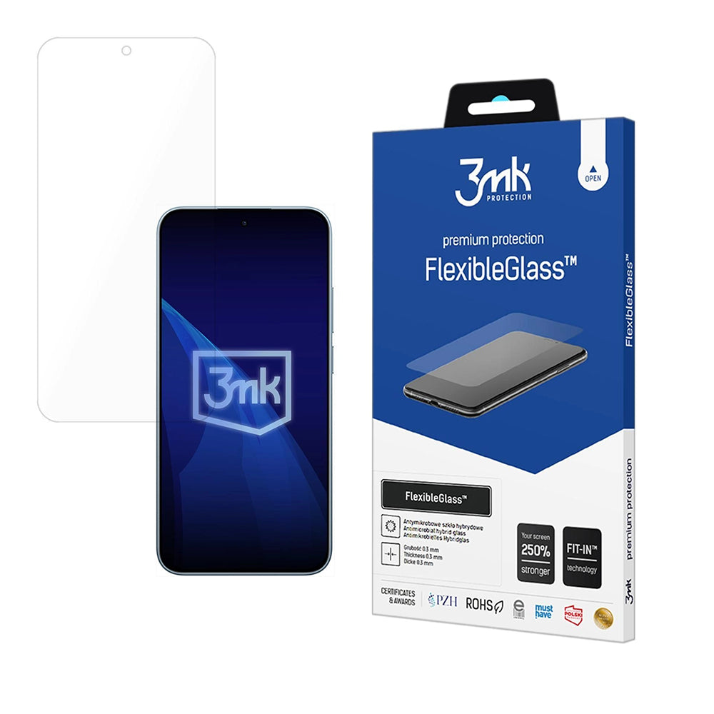Skärmskydd 3MK FlexibleGlass för Xiaomi Redmi Note 15 Pro 5G, Flexibelt Glas, Full Lim, Transparent
