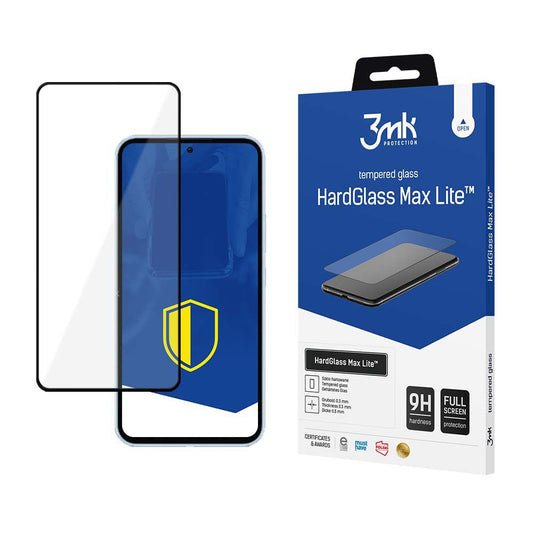 Skärmskydd 3MK HardGlass Max Lite för Samsung Galaxy A55 5G A556 / A35 5G A356, Härdat Glas, Fullt Lim, Svart