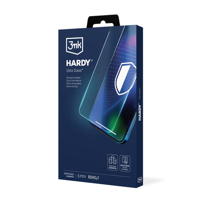 Skärmskydd 3MK Hardy Ultra för Apple iPhone 17 Air, Härdat Glas, Full Glue, Svart