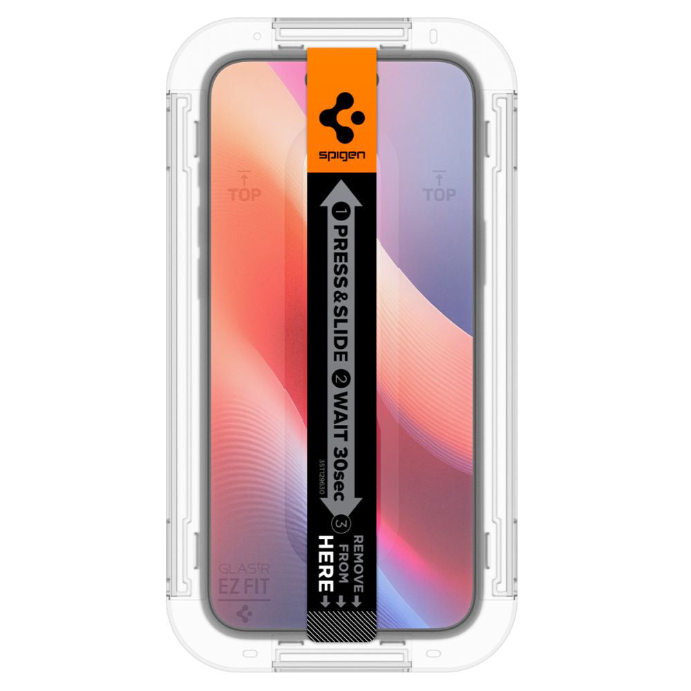 Skyddsfilm för skärm Privacy Spigen GlastR EZ FIT för Apple iPhone 16 / 15, Härdat glas, Full lim, Set med 2 stycken