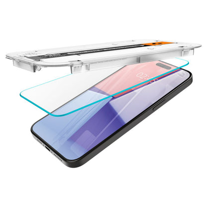 Skärmskydd Spigen GlastR EZ FIT för Apple iPhone 15 Pro, Härdat Glas, Fullt Lim, Set med 2 stycken AGL06892