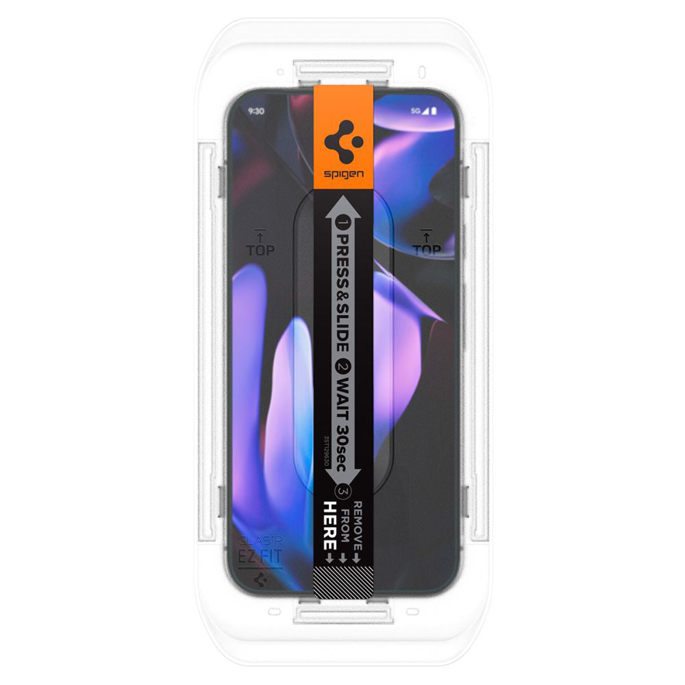 Privacy-skärmskydd Spigen GlastR EZ FIT för Google Pixel 9 Pro XL, härdat glas, full limning, set om 2 stycken AGL09313