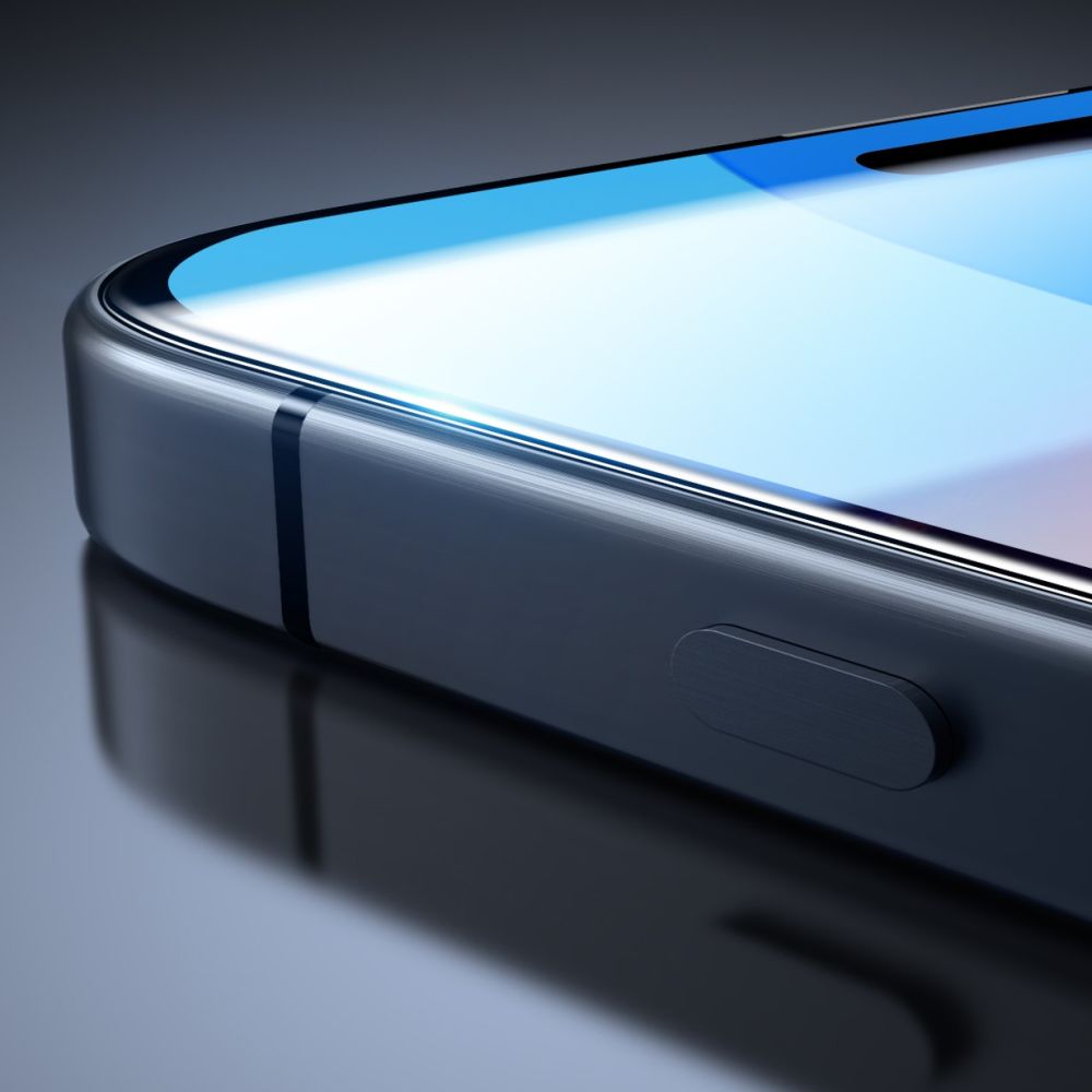 Skärmskydd ESR för Apple iPhone 16 Pro Max, Härdat Glas, Full Lim, Set med 2 stycken, Svart
