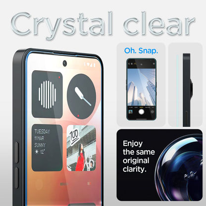 Skyddsfilm Clear Spigen GlastR EZ FIT för Nothing Phone (3a) / Phone (3a) Pro, Härdat Glas, Full Glue AGL09429