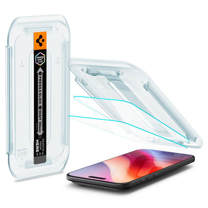 Skärmskydd Spigen GlastR EZ FIT för Apple iPhone 17 Air, Härdat Glas, Full Lim, Set med 2 stycken