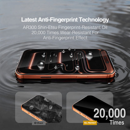 Tel Protect 10X HD DLC Diamond Coating skärmskydd för Apple iPhone 18 Pro Max / 17 Pro Max, härdat glas, helklistrat, svart