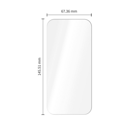 Tech-Protect OneTouch skärmskydd för Apple iPhone 18 Pro / 17 Pro, härdat glas, full limning, set med 2 stycken, transparent