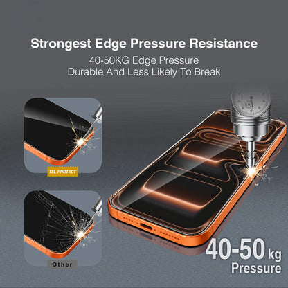 Tel Protect 10X HD DLC Diamond Coating skärmskydd för Apple iPhone 18 Pro Max / 17 Pro Max, härdat glas, helklistrat, svart