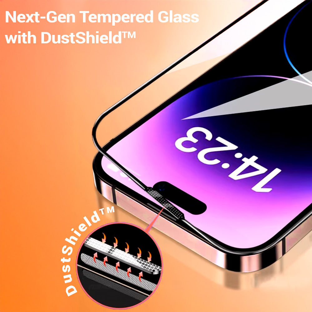 Skärmskydd Tel Protect 10X HD Plus Titanium för Apple iPhone 18 Pro / 17 Pro, härdat glas, helklistrat, svart