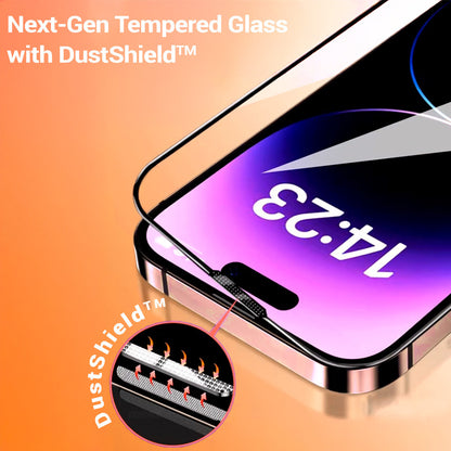 Skärmskydd Tel Protect 10X HD Plus Titanium för Apple iPhone 18 Pro / 17 Pro, härdat glas, helklistrat, svart