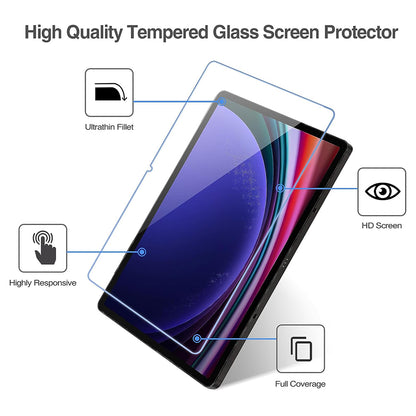 Skärmskydd Lito Classic för Samsung Galaxy Tab S9 FE / Tab S9, Härdat glas, Full lim, 2.5D