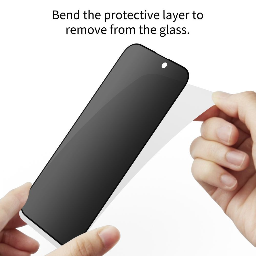 Privacy Tech-Protect Spy+ skärmskydd för Apple iPhone 17 Pro Max / 16 Pro Max, härdat glas, full lim, set om 2 stycken