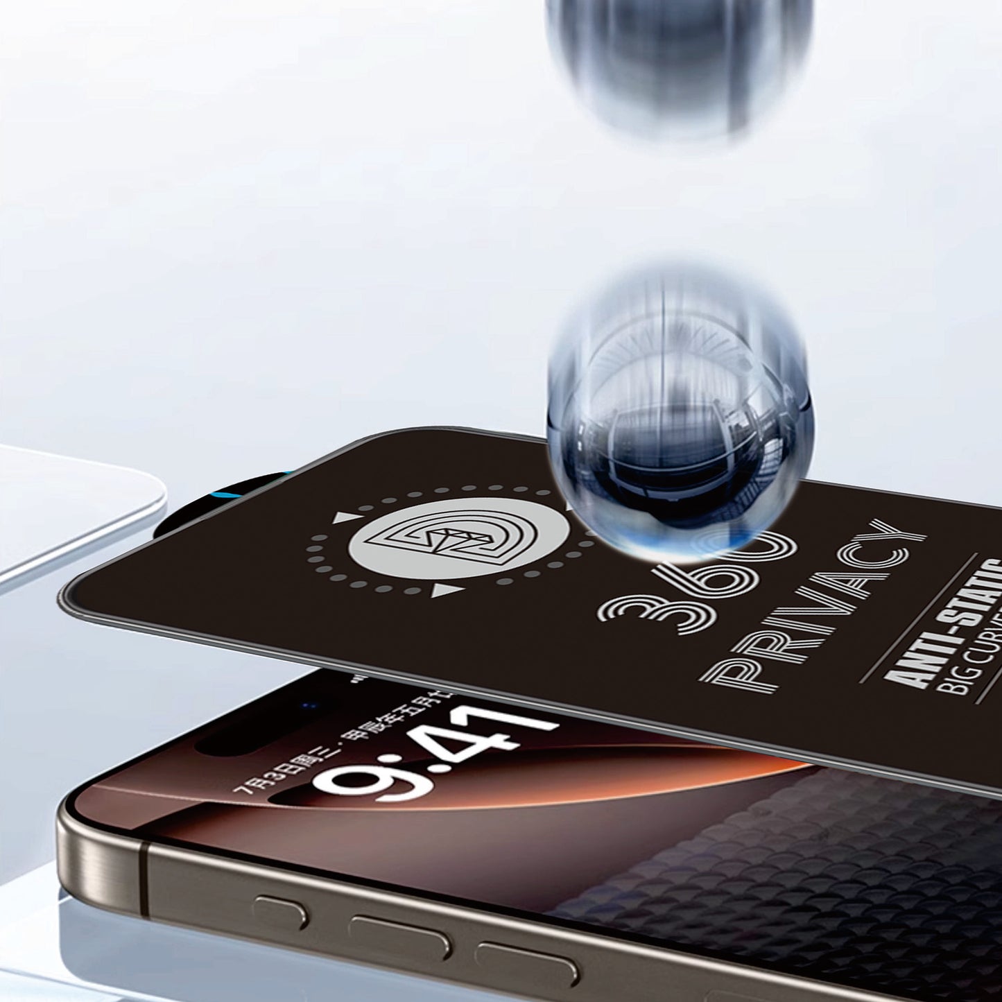 OEM 360 Privacy Skärmskydd för Samsung Galaxy A37 5G, Härdat Glas, Fullt Lim