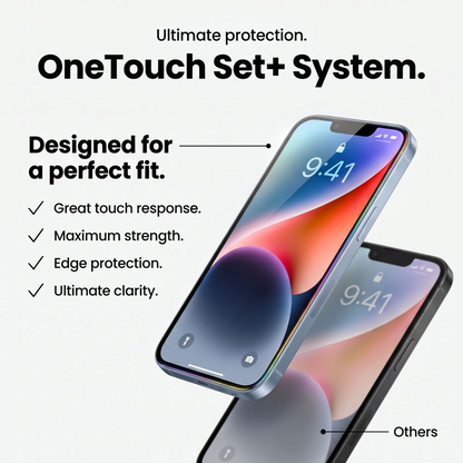 Tech-Protect OneTouch skärmskydd för Apple iPhone 18 Pro / 17 Pro, härdat glas, full limning, set med 2 stycken, transparent
