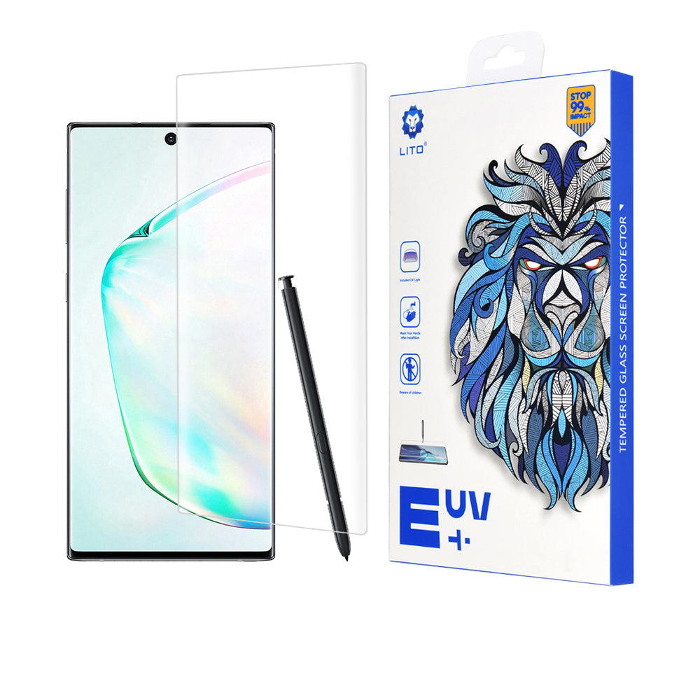 Lito skärmskydd för Samsung Galaxy Note 10+ 5G N976 / Note 10+ N975, härdat glas, UV-lim, 3D