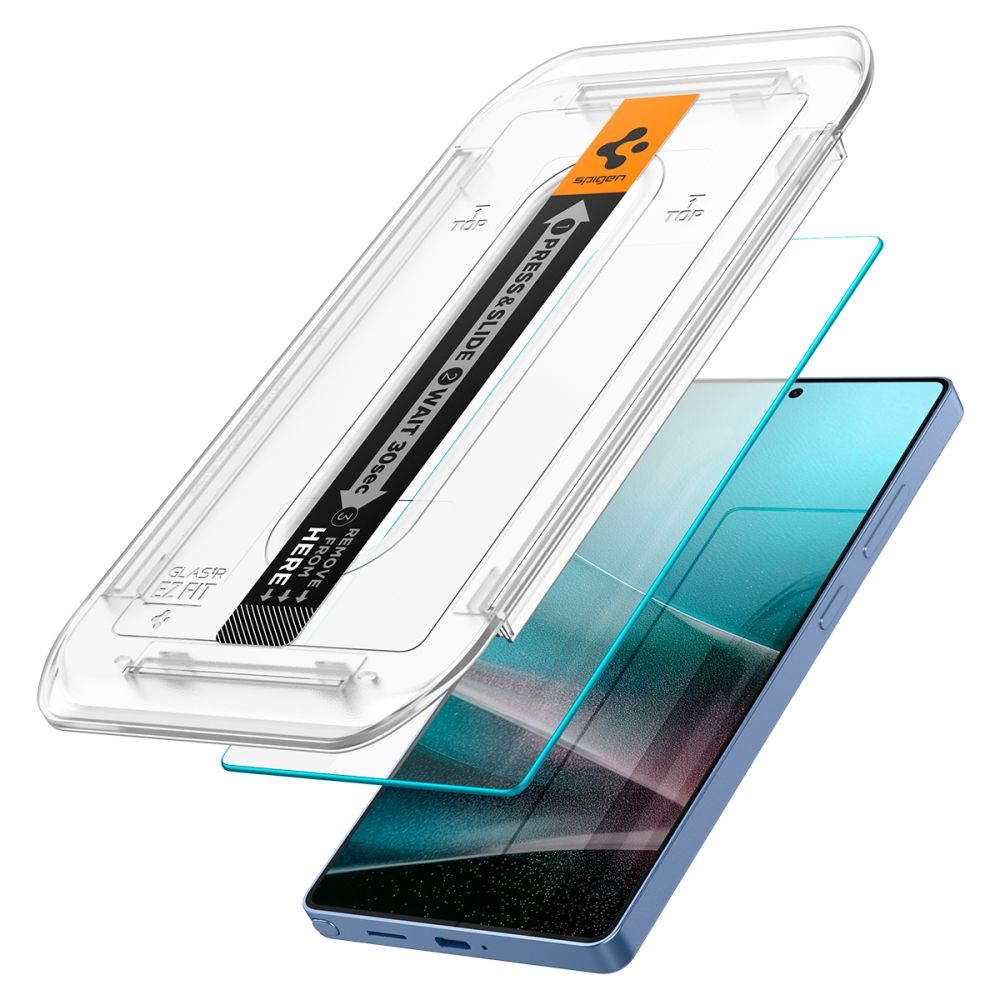 Skärmskydd Spigen GlastR EZ FIT HD för Samsung Galaxy S25 Ultra S938, Härdat Glas, Full Lim, Set om 2 stycken AGL09082