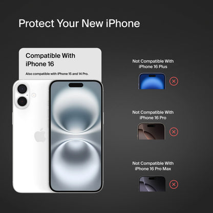 Belkin ScreenForce TemperedGlass skärmskydd för Apple iPhone 16 / 15 / 14 Pro, härdat glas, full lim OVA135zz
