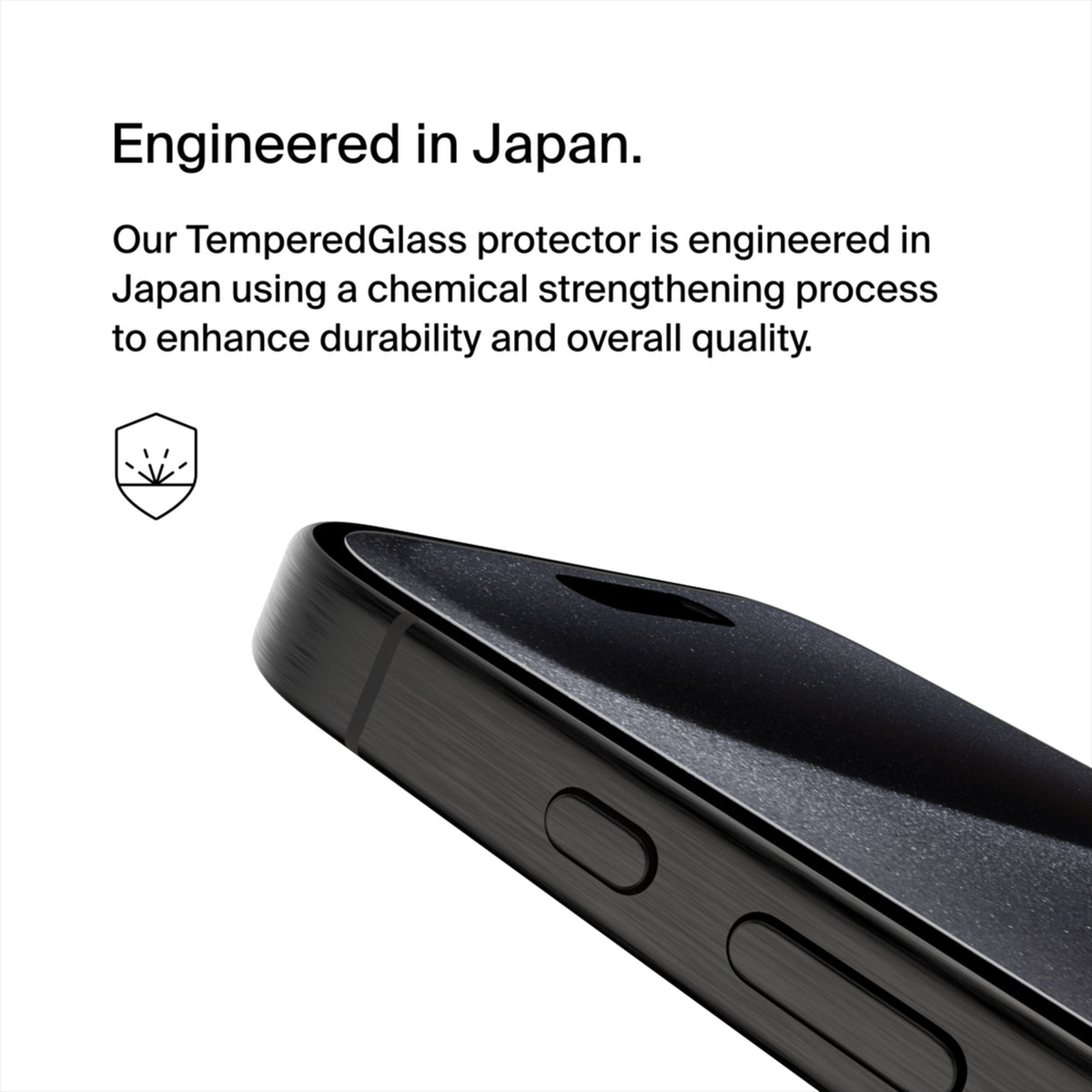 Skärmskydd Belkin ScreenForce TemperedGlass för Apple iPhone 15 Pro, Härdat Glas, Full Glue OVA137zz