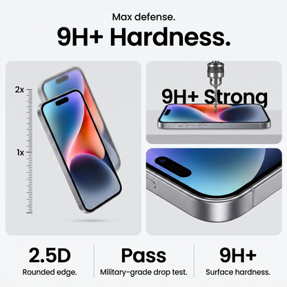 Tech-Protect OneTouch skärmskydd för Apple iPhone 18 Pro / 17 Pro, härdat glas, full limning, set med 2 stycken, transparent