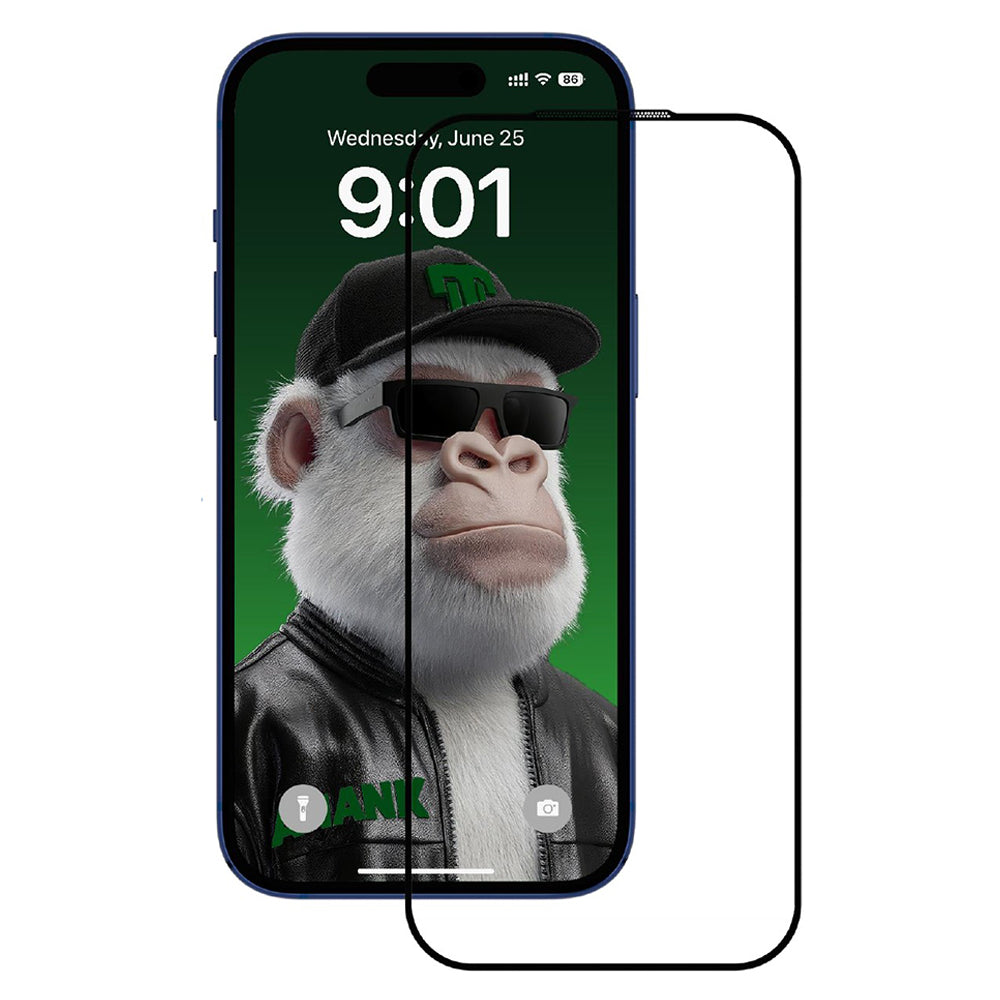 Skärmskydd Anank 10X Reinforced CG för Apple iPhone 17, Härdat Glas, Full Glue, 2.5D, Svart