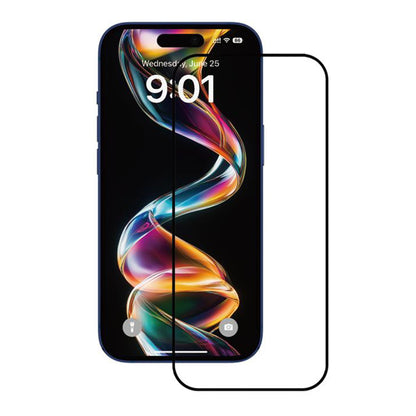 Anank 1X Förstärkt Skärmskydd för Apple iPhone 16 Pro Max, Härdat Glas, Fullt Lim, 2.5D, Svart