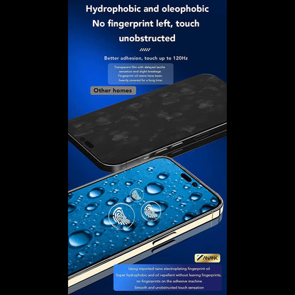 Anank 3X Förstärkt Skärmskydd för Apple iPhone 15 Pro Max, Härdat Glas, Fullt Lim, 2.5D, Svart
