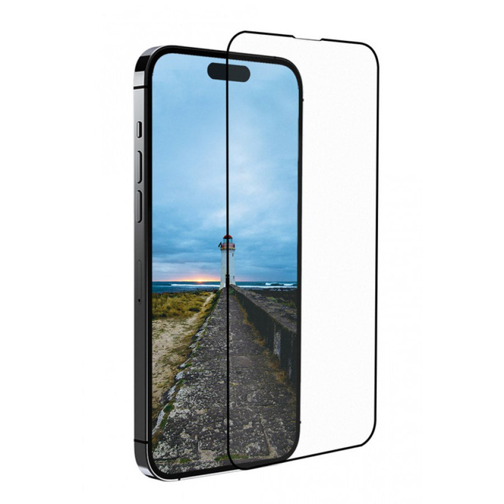 Anank 3X Förstärkt Skärmskydd för Apple iPhone 15 Pro Max, Härdat Glas, Fullt Lim, 3D, Svart