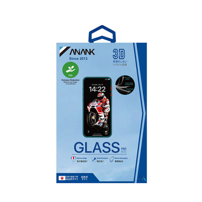 Anank 3X Förstärkt Skärmskydd för Apple iPhone 15 Pro Max, Härdat Glas, Fullt Lim, 3D, Svart