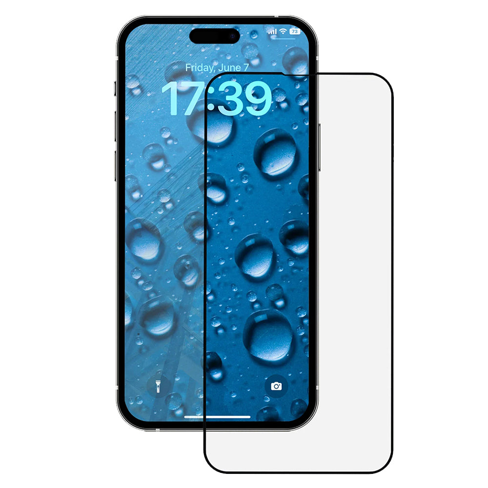 Anank 3X Förstärkt Skärmskydd för Apple iPhone 16 Pro Max, Härdat Glas, Fullt Lim, 2.5D, Svart