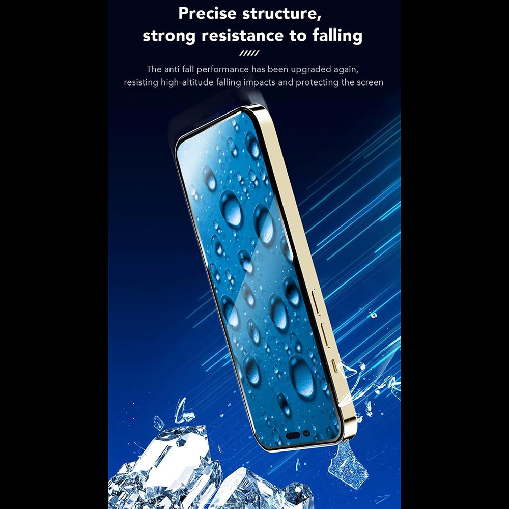 Anank 3X Förstärkt Skärmskydd för Apple iPhone 16 Pro Max, Härdat Glas, Fullt Lim, 2.5D, Svart