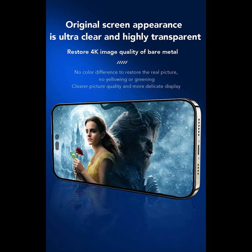 Anank 3X Förstärkt Skärmskydd för Apple iPhone 16 Pro Max, Härdat Glas, Fullt Lim, 2.5D, Svart