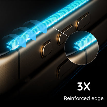 Anank 3X Förstärkt Skärmskydd för Apple iPhone 16 Pro Max, Härdat Glas, Fullt Lim, 2.5D, Svart