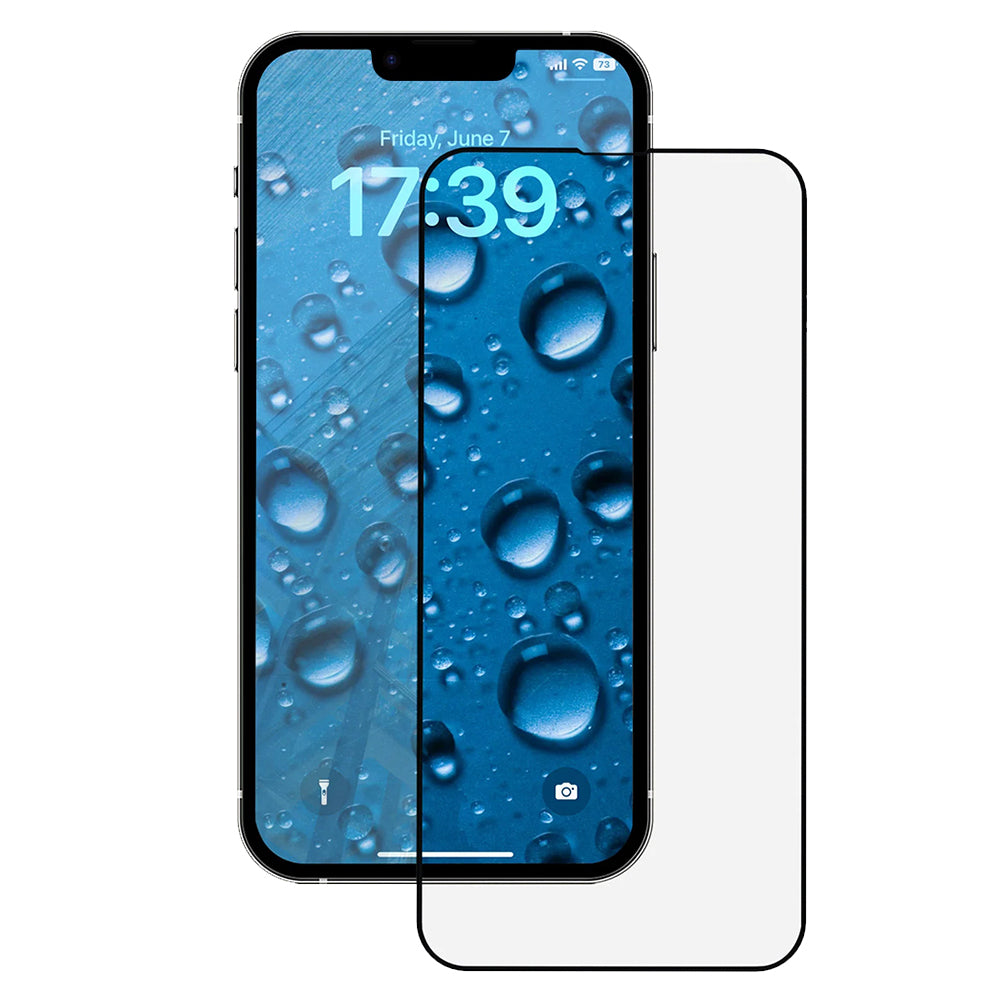 Anank 3X Förstärkt Skärmskydd för Apple iPhone 17e / 16e / 14 / 13 Pro, Härdat Glas, Fullt Lim, 2.5D, Svart