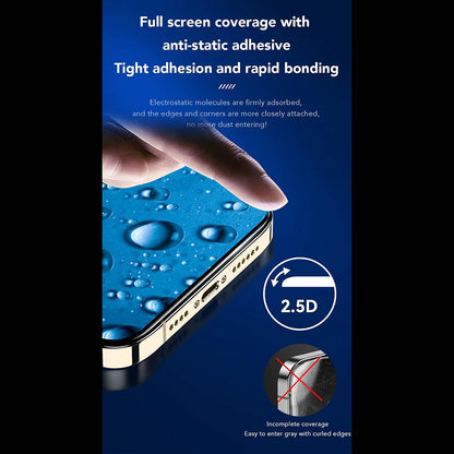 Anank 3X Förstärkt Skärmskydd för Apple iPhone 17e / 16e / 14 / 13 Pro, Härdat Glas, Fullt Lim, 2.5D, Svart