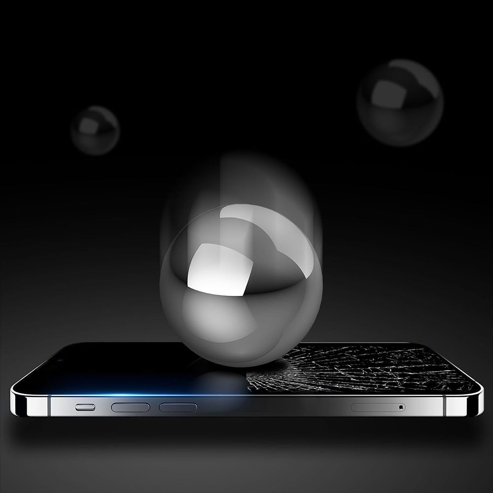 Skärmskydd Anank 5X Förstärkt Anti Crack för Apple iPhone 17 Pro Max, Härdat Glas, Full Glue, 3D, Svart