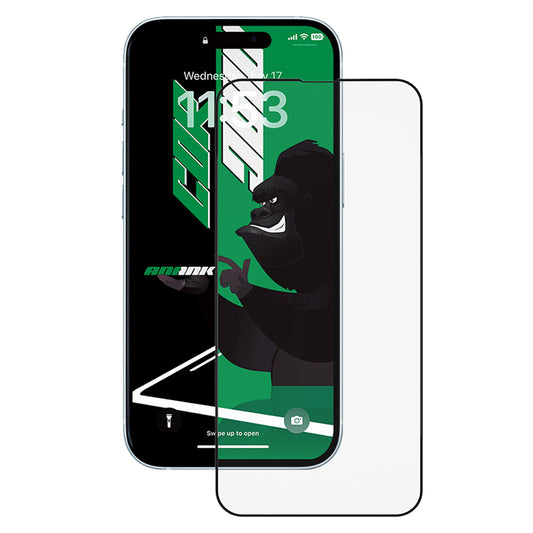 Anank 5X Förstärkt CG Skärmskydd för Apple iPhone 15 Pro, Härdat Glas, Fullt Lim, 2.5D, Svart