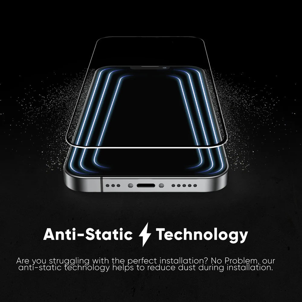 Skyddsfilm Anank 5X Reinforced Invisible för Apple iPhone 17 Pro Max, Härdat Glas, Full Glue, 3D, Svart