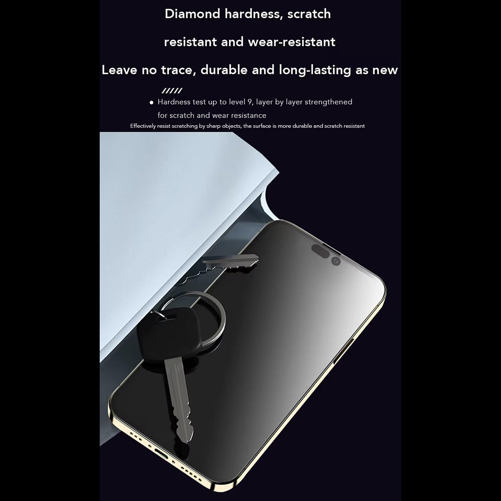 Anank Anti-Fingerprint Skärmskydd för Apple iPhone 15 Pro Max, Härdat Glas, Fullt Lim, 2.5D, Svart