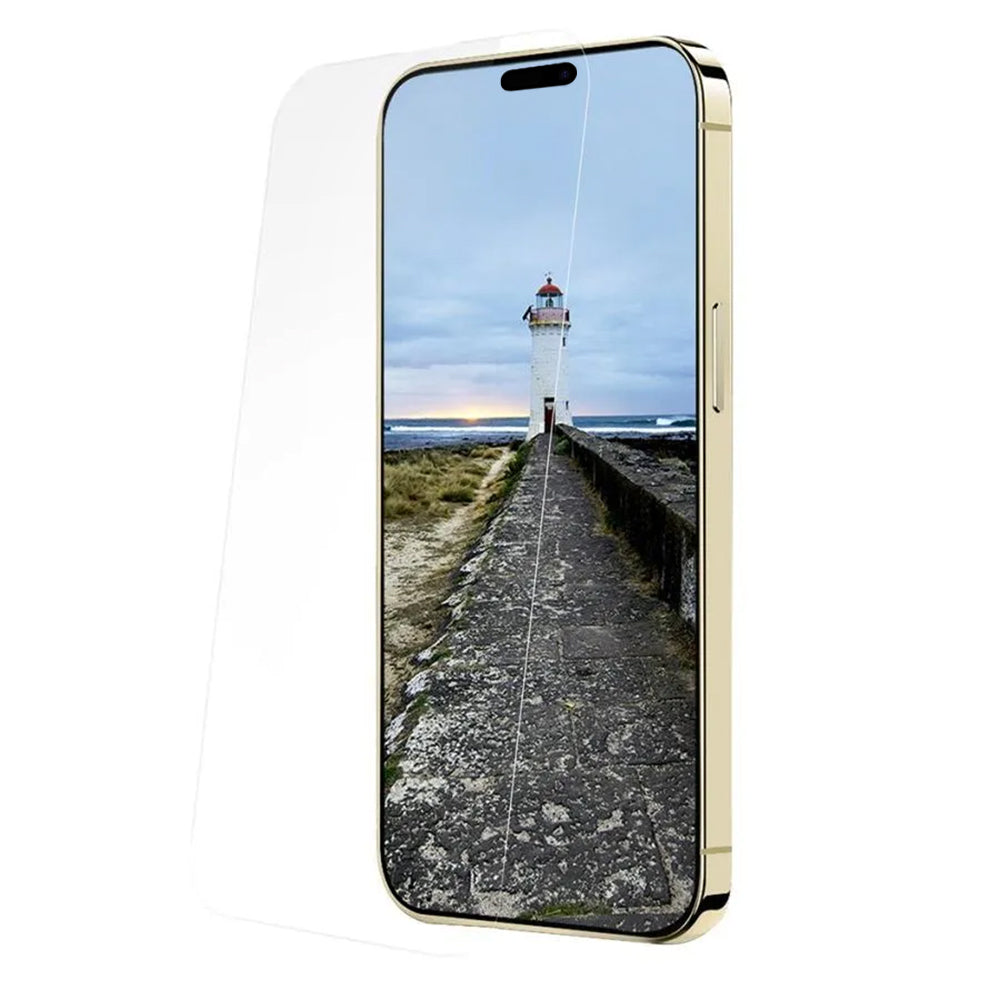 Anank skärmskydd för Apple iPhone 15 Pro Max, härdat glas, full lim, 3D, set med 10 stycken