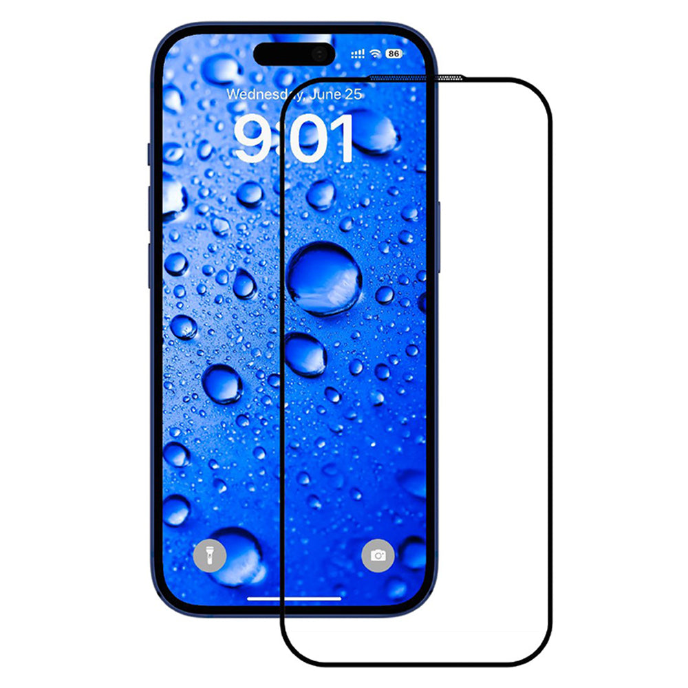 Skärmskydd Anank för Apple iPhone 17 Air, Härdat Glas, Full Glue, 2.5D, Svart