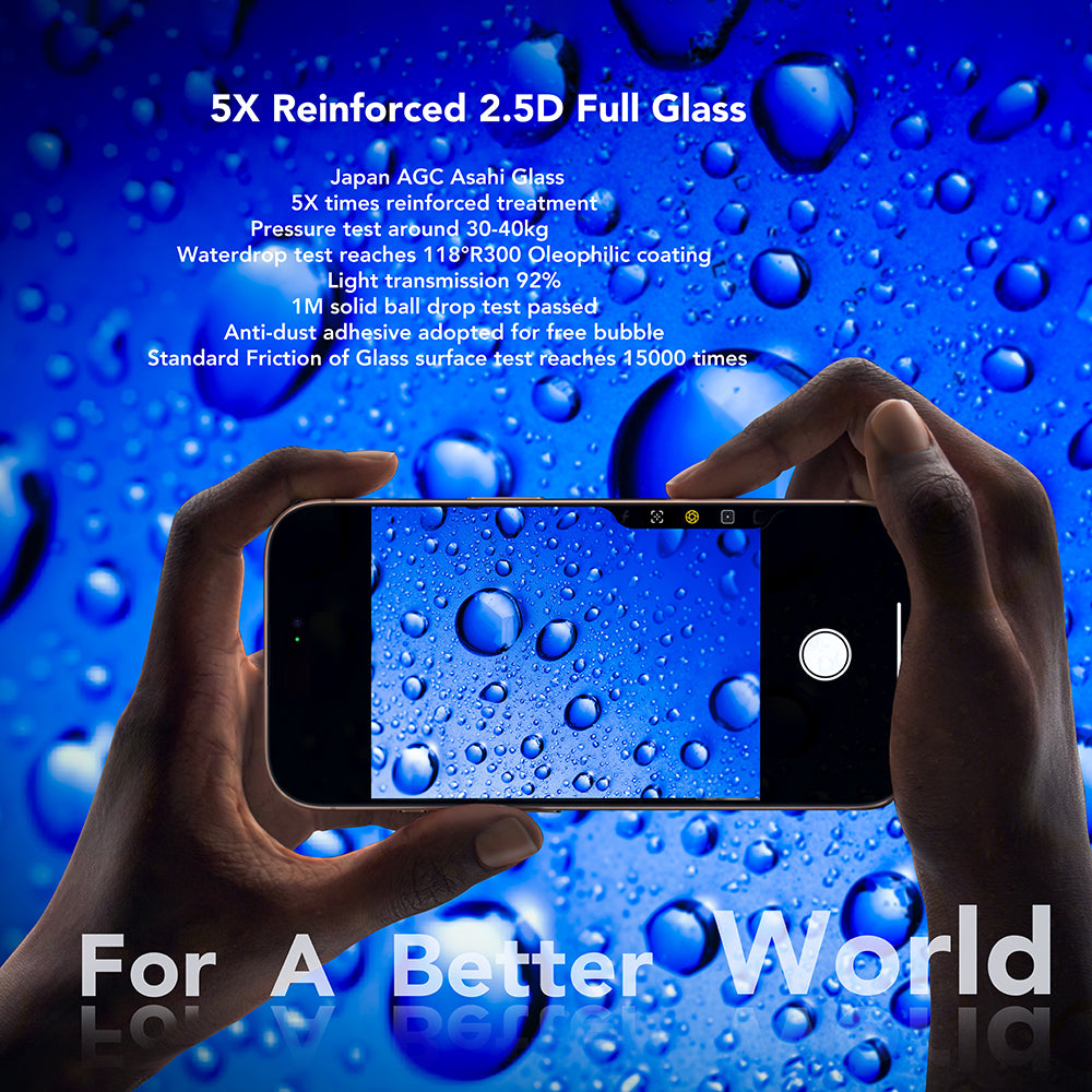 Skärmskydd Anank för Apple iPhone 17, Härdat Glas, Full Glue, 2.5D, Svart