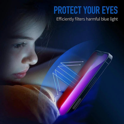 Skärmskydd Anti Blue Light Anank 5X Förstärkt för Apple iPhone 17, Härdat Glas, Full Lim, 2.5D, Svart