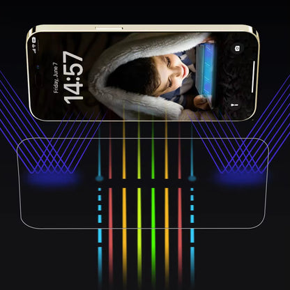 Anank Anti Blue Light Skärmskydd för Apple iPhone 17e / 16e / 14 / 13 Pro, Härdat Glas, Fulllim, 2.5D, Svart